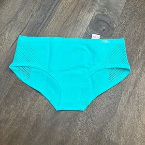NWT Victoria’s Secret PINK YOGA Blue seamless no show Hipster Panties Medium M